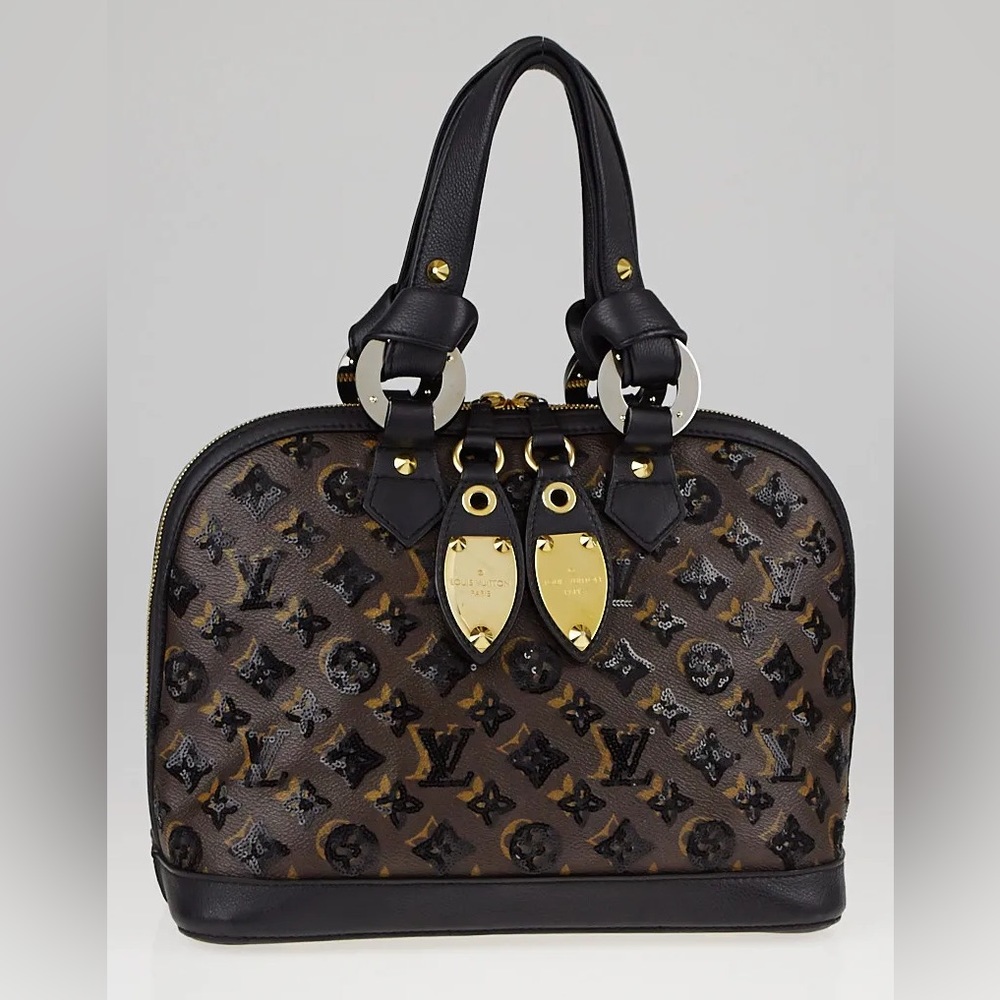 Louis Vuitton Alma Monogram Eclipse -- Black Sequin Monogram Print